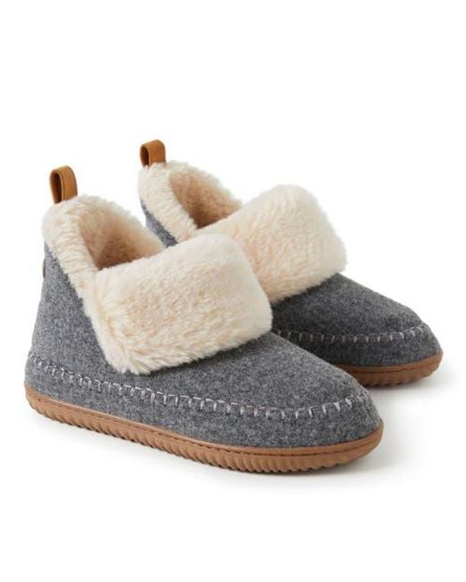 Dearfoams Gray Moritz Bootie Slipper