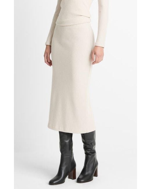 Vince Natural Cozy Rib Skirt