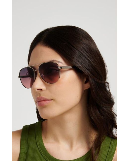 Fossil Pink 58Mm Gradient Pilot Sunglasses