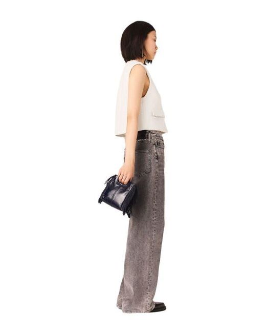 Maje Natural Beaded Tweed Jacket