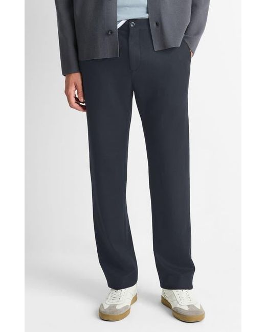 Vince Blue Flat Front Wool Blend Pants for men