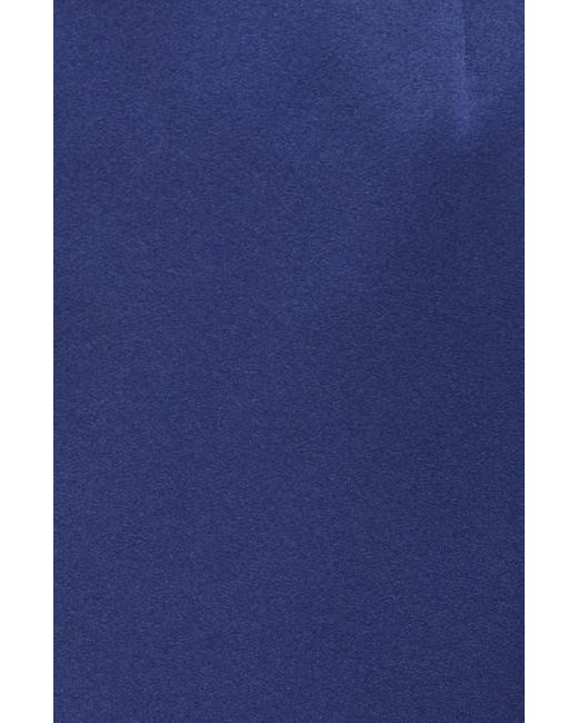 Elliatt Blue Camo Asymmetric Satin Cocktail Dress