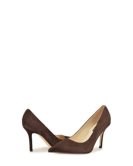 Nine West Brown Gemmha Pointed Toe Pump