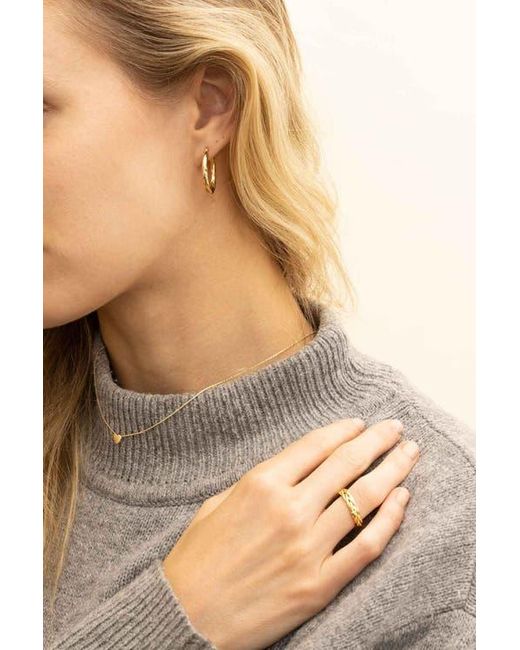 Oradina Metallic 14K Solid Caesar Stack Ring