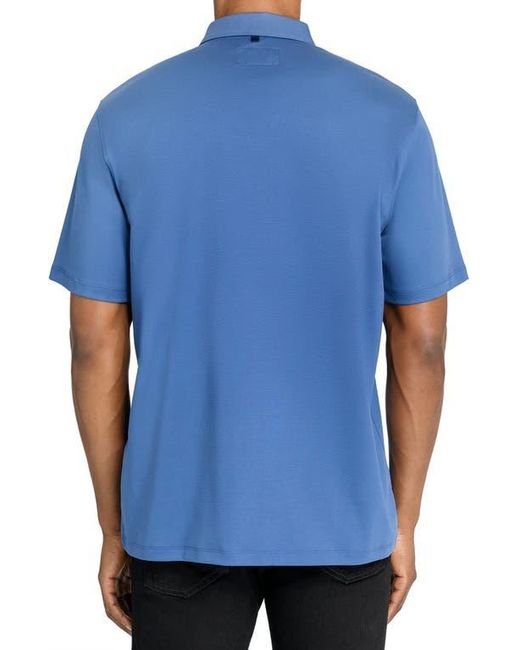 W.r.k. Blue Solid Reworked Slim Fit Polo for men