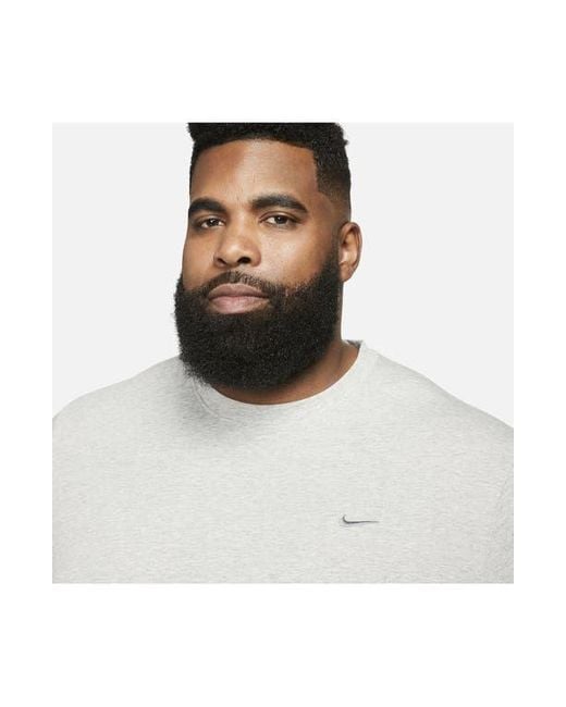 Nike Gray Primary Training Dri-Fit Short Sleeve T-Shirt for men