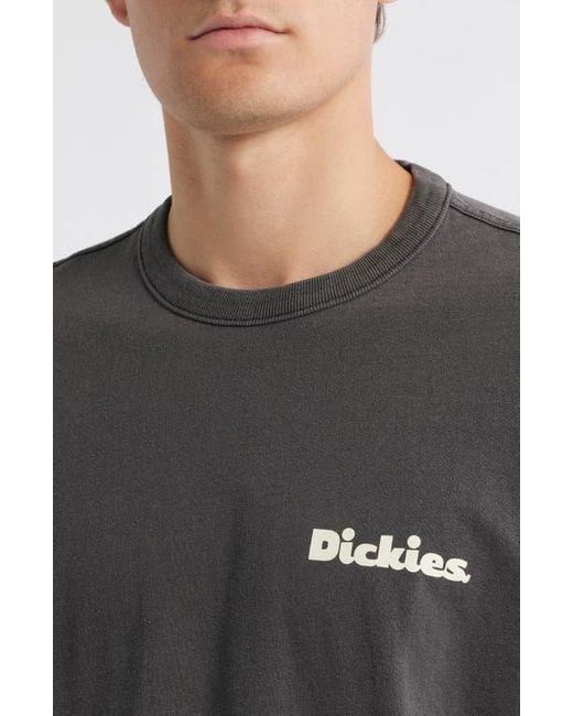 Dickies Gray Slayden Logo Graphic T-Shirt for men