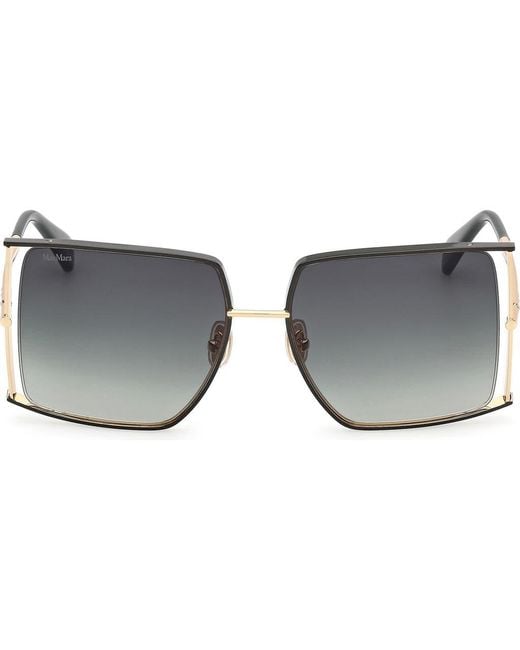 Max Mara Gray 68Mm Gradient Oversize Rectangular Sunglasses