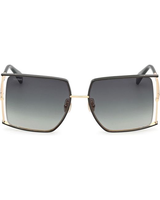 Max Mara Gray 68Mm Gradient Oversize Rectangular Sunglasses