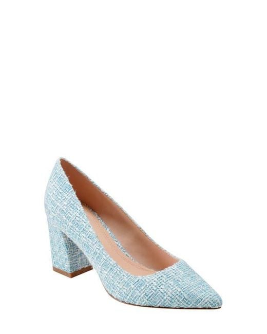 Marc Fisher Blue Zala Block Heel Pump