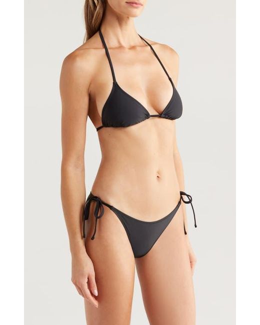 Solid & Striped Black The Iris Side Tie Bikini Bottoms