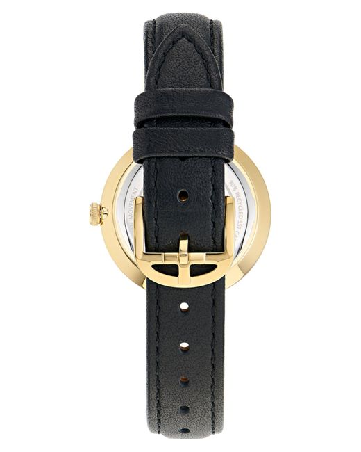 Ted Baker Metallic Iconic Faux Leather Strap Watch for men