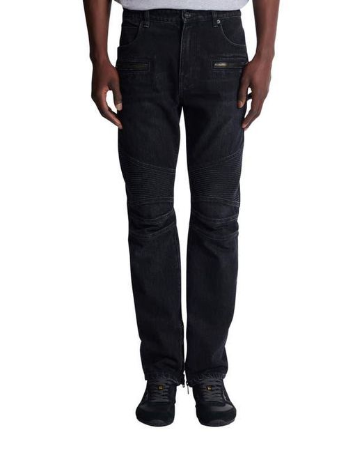 Balmain Blue Biker Jeans for men
