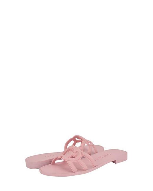 Guess Pink Elyho Jelly Slide Sandal