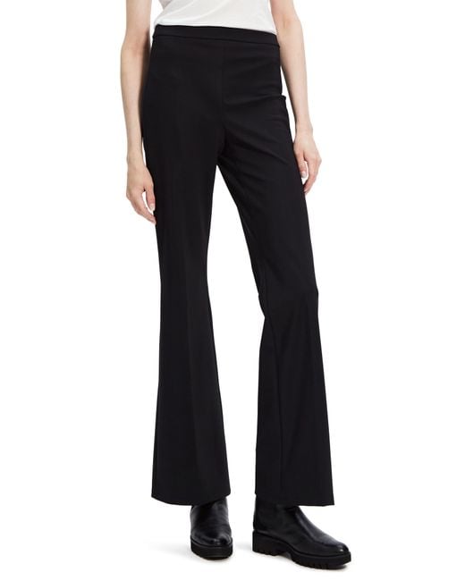 Theory Precision High Waist Flare Ponte Pants in Black | Lyst