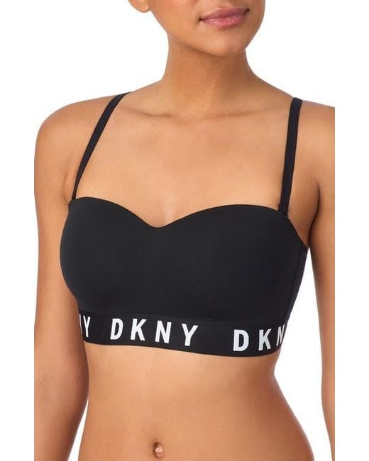 DKNY Black Cozy Removable Strap Wireless Bra
