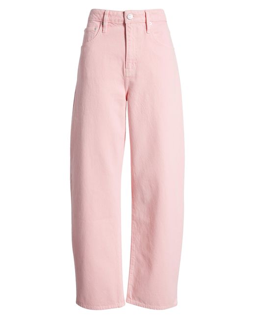 FRAME Pink High Waist Barrel Jeans