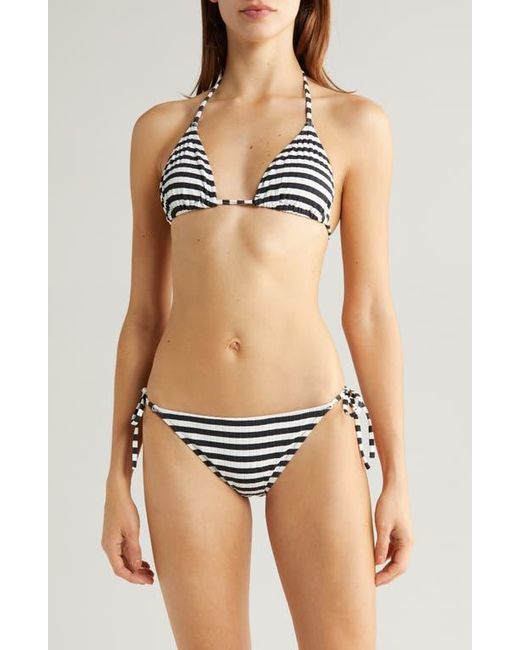 Solid & Striped Black Iris Rib Bikini Top