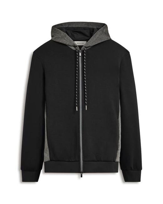 Bugatchi Black Full Zip Hoodie for men