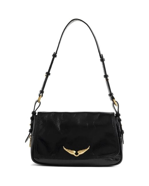 Zadig & Voltaire Black Le Zouzou Patent Leather Bag