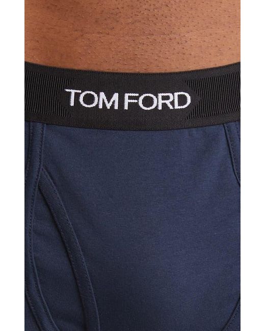 Tom Ford Blue Cotton Stretch Jersey Boxer Briefs for men