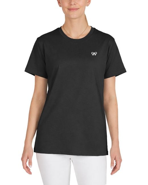 Alix Black Bow Jersey Tee