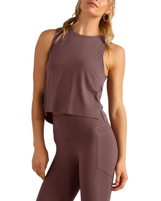 Rhone Purple Serene Crop Performance Tank
