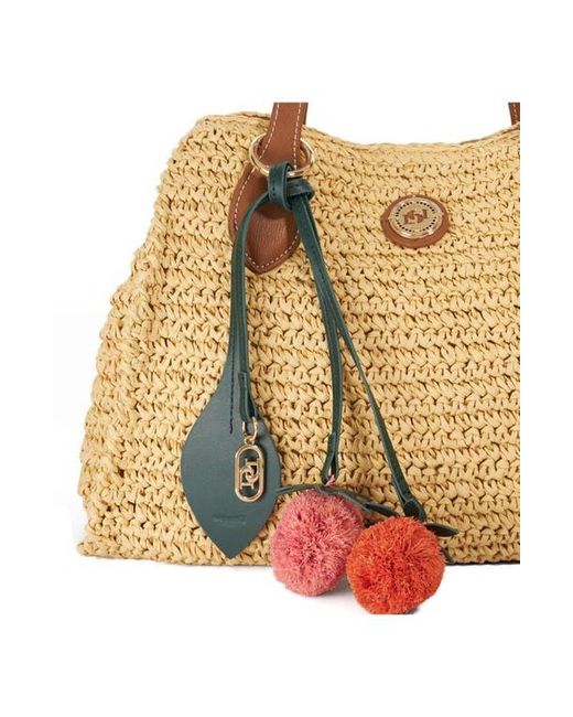 Dune Metallic Devotedly Raffia Satchel