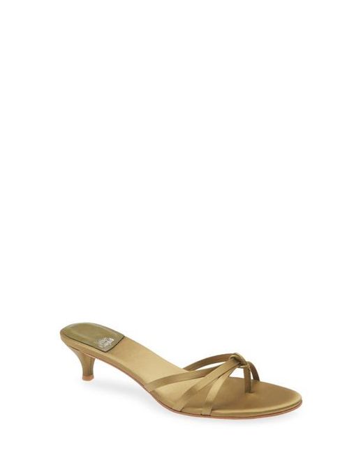 Jeffrey Campbell Metallic Doretta Kitten Heel Flip Flop