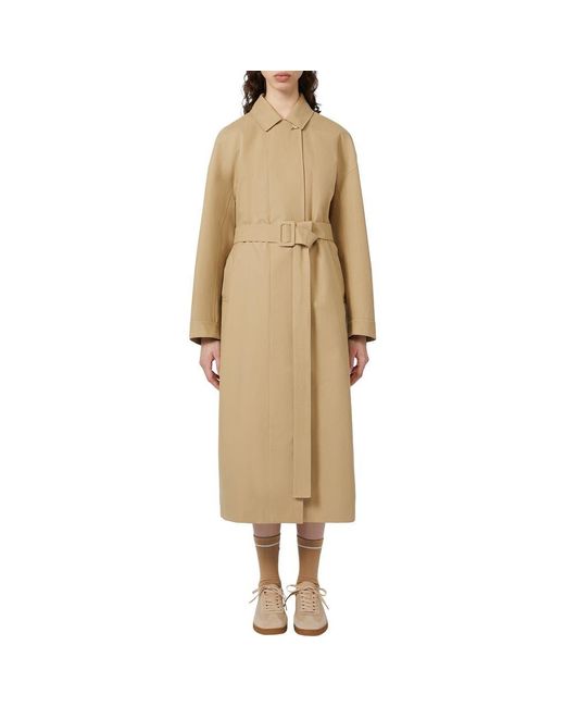 MM by Max Mara Natural Alibi Cotton Blend Coat