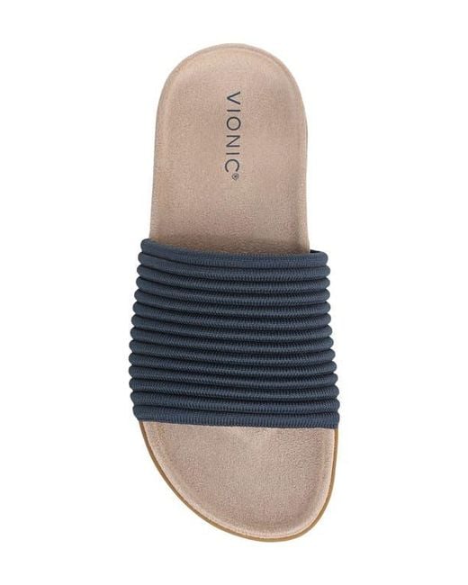 Vionic Blue Evie Slide Sandal
