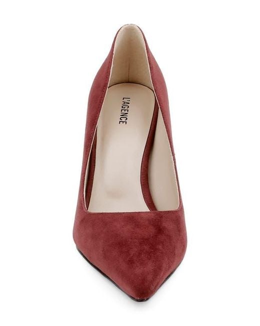 L'Agence Red Maelle Pointed Toe Pump