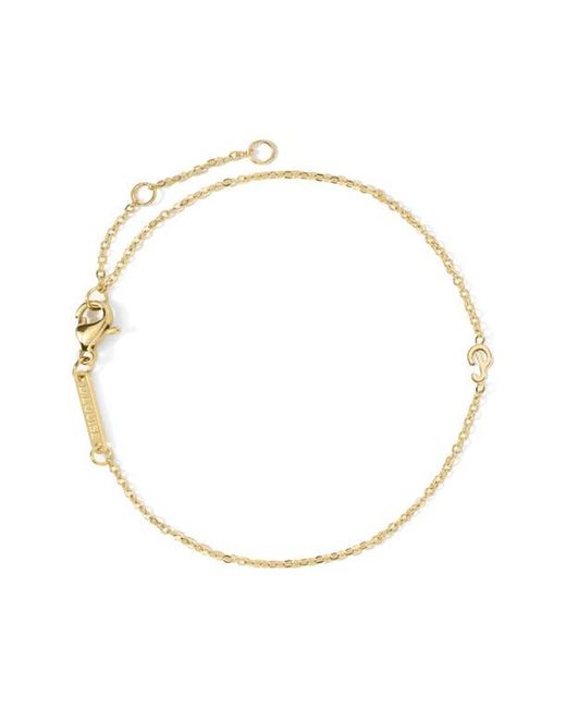 D.Louise Metallic Initial Chain Bracelet