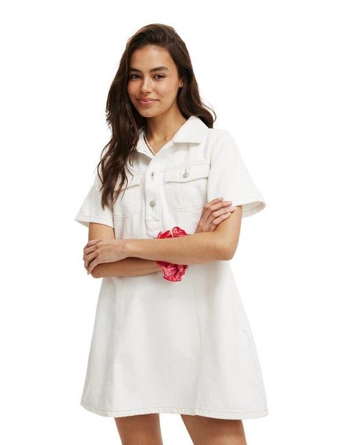 Cotton On White Original Denim Mini Dress