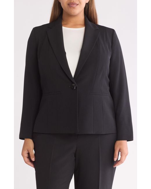 Kasper Black One Button Blazer