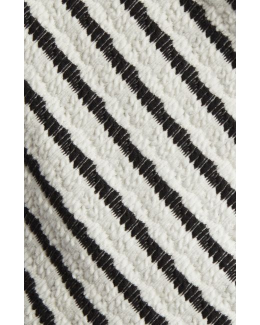 Loveappella Black Stripe Wrap Knit Top