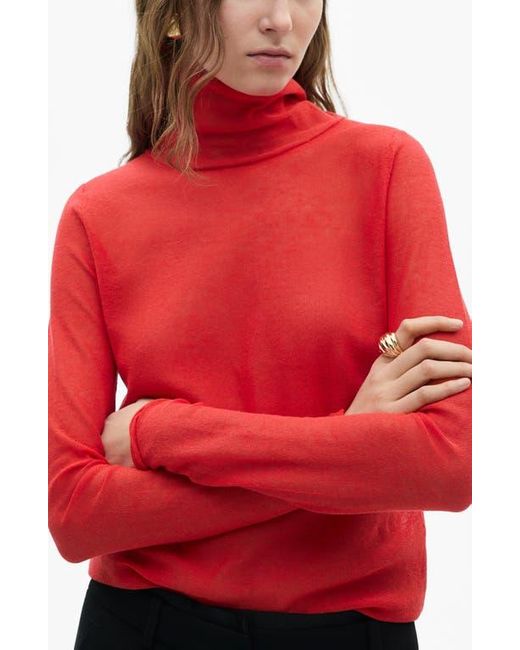 Mango Red Turtleneck Sweater