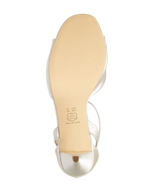 Nina White Briza Ankle Strap Platform Sandal