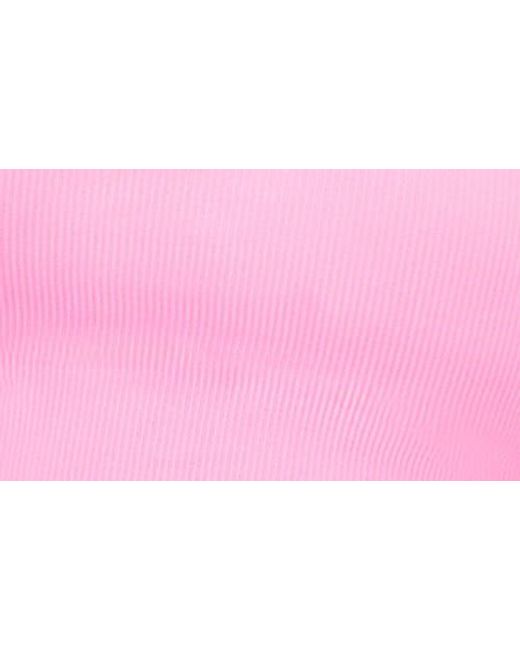 Beach Riot Pink Elara Rib Bikini Top