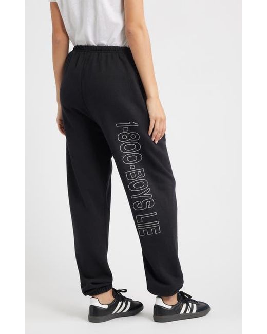 Boys Lie Black 1-800 Disconnected Kimmy Cotton Blend Sweatpants