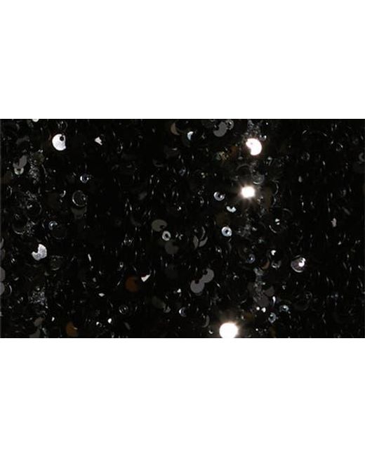 Emerald Sundae Black Sequin Plunge Halter Neck Bubble Minidress