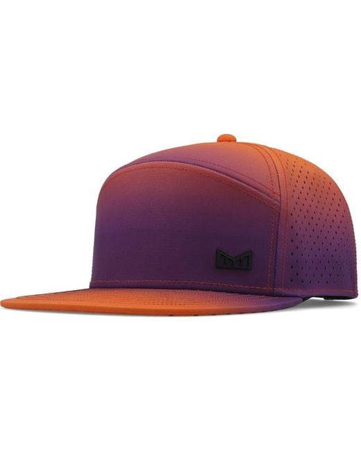 Melin Red Trenches Waves Hydro Snapback Cap for men