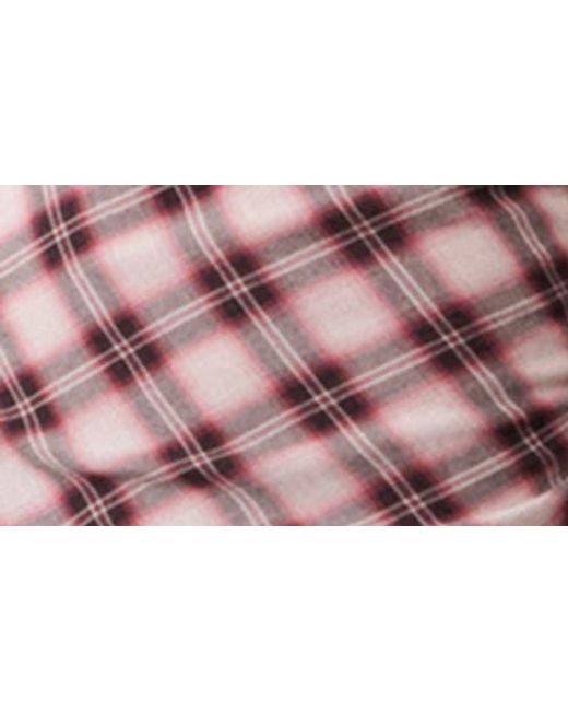 Mango Tulipa Cowl Neck Plaid Dress in Red Lyst