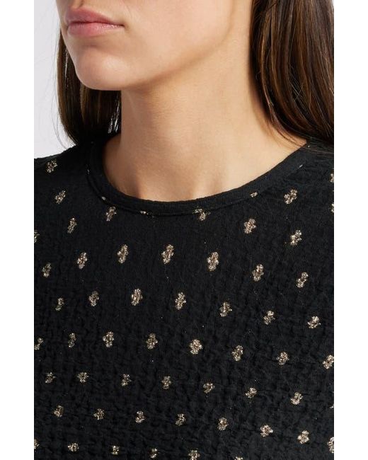 FRAME Multicolor Metallic Textured Mesh Top