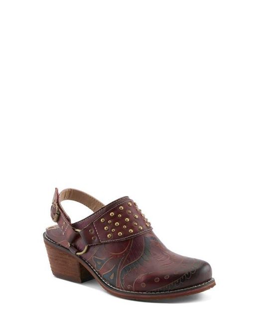 Spring Step Brown Daytona Studded Slingback Mule