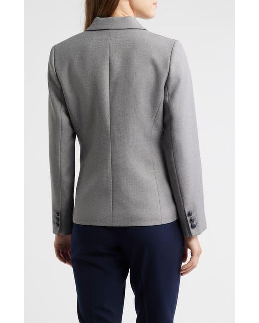 Tahari Gray One-Button Blazer