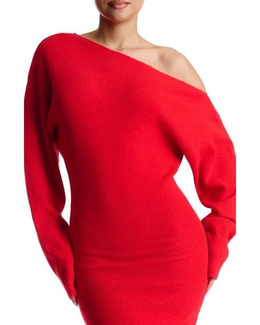 knee length dresses for ladies Knit Off-Shoulder Sweater Maxi Dress main image 0