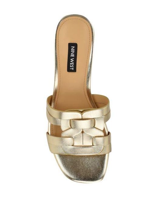 Nine West Metallic Gennie Slide Sandal