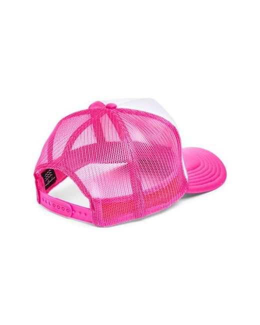 Local Beach Pink Smiley Patch Trucker Hat