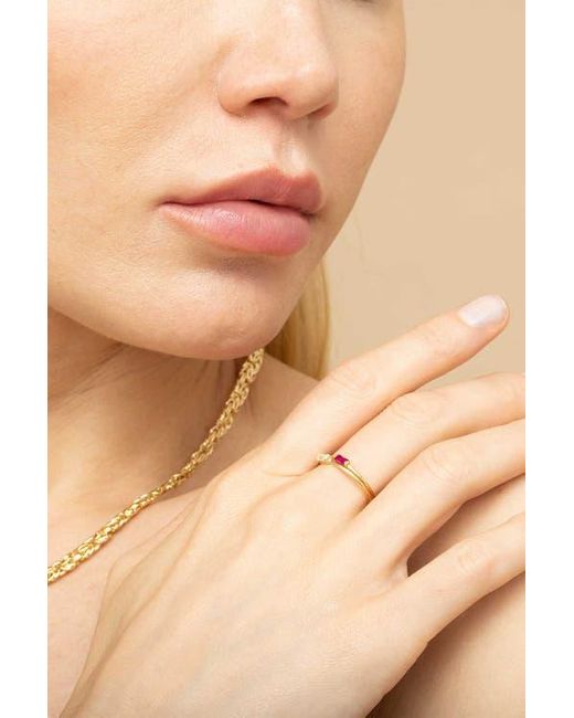 Oradina Blue 14K Fresco Baguette Ring